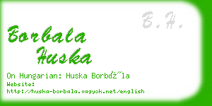 borbala huska business card